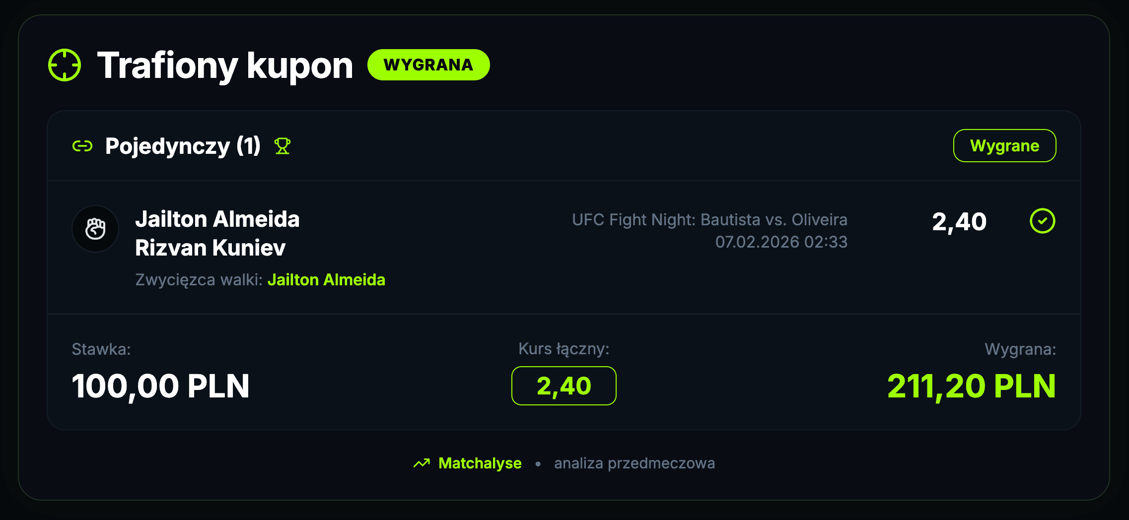 Trafiony kupon #4